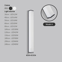 Acier inoxydable LED étanche longue applique murale moderne Ip65 éclairage extérieur jardin Villa balcon ligne lumière mur rondelle lumière 8