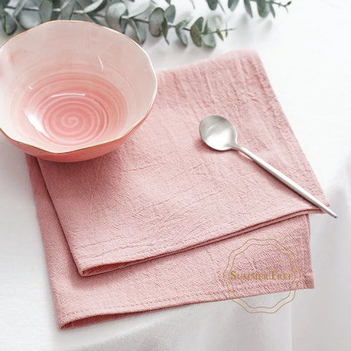 Serviette de table coton uni lavable lot 24