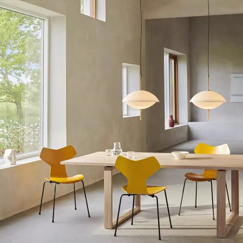 Höhenverstellbare Pendelleuchte aus Glas im nordischen Art-déco-Stil - vue 2 sur 7