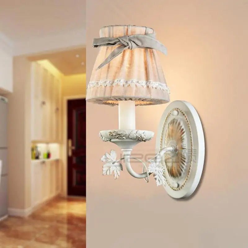 applique murale led pastorale américaine avec nœud décoration nordique - vue 5 sur 10