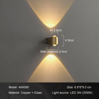 Wandleuchte mit Projektion warmes Licht modernes Design Atmosphäre