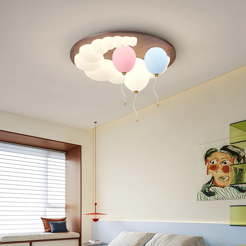 plafonnier ballon style chinois éclairage intérieur carte lune - vue 5 sur 7