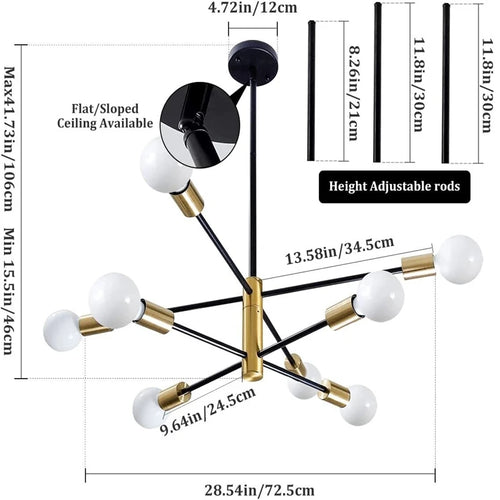 Moderner Luxus-Kronleuchter LED-Pendelleuchte nordisches Design - vue 12 sur 11