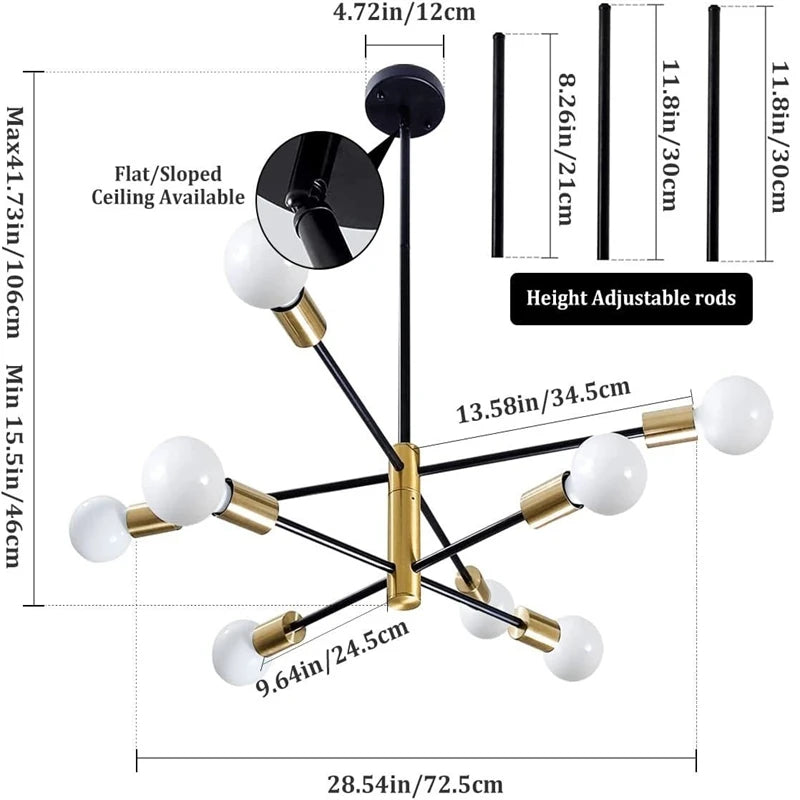 Moderner Luxus-Kronleuchter LED-Pendelleuchte nordisches Design - vue 11 sur 11