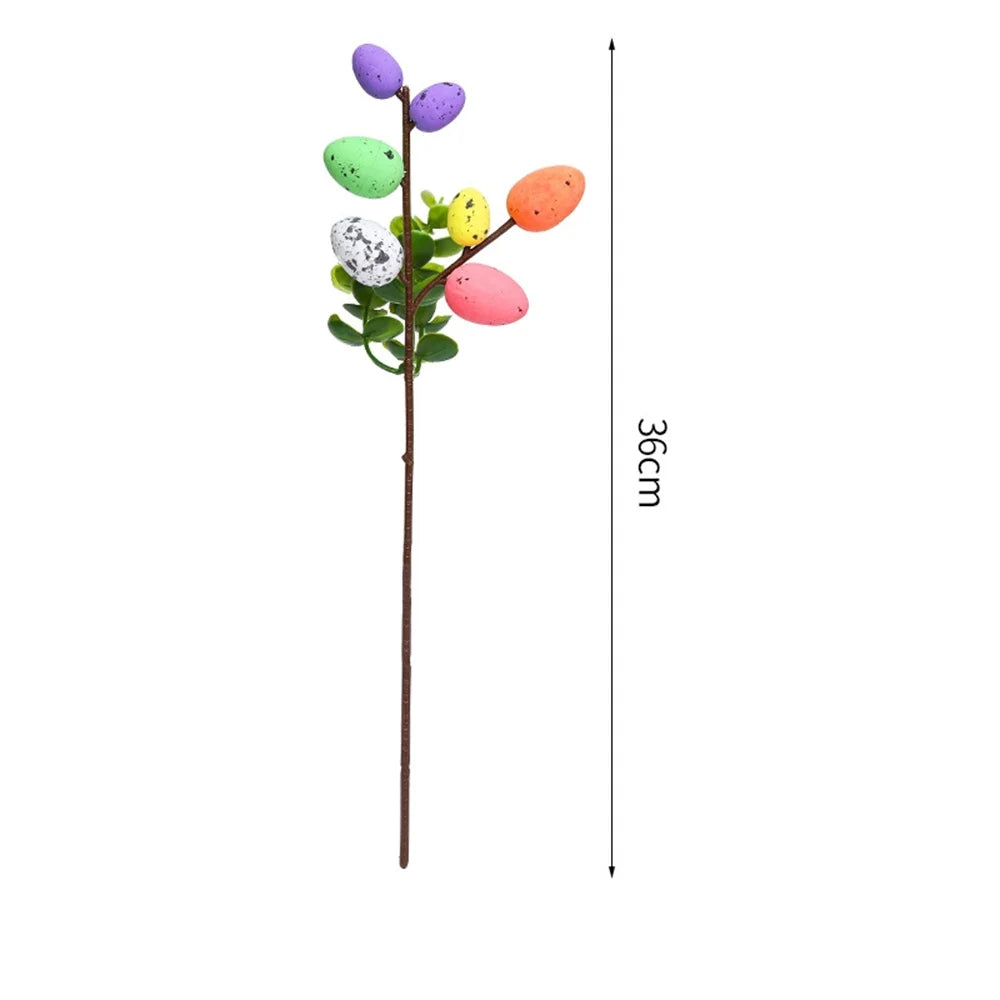 décoration florale artificielle de pâques avec lapins et œufs - vue 16 sur 16