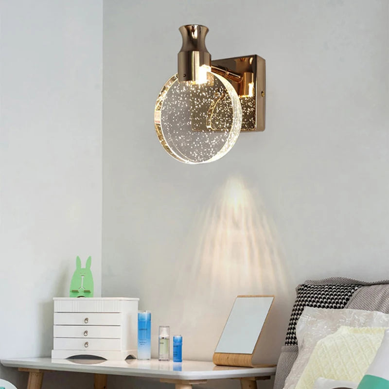 Applique murale LED nordique moderne en cristal - vue 4 sur 7
