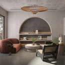 Moderner Rattan-Kronleuchter im nordischen Stil Schirmdesign