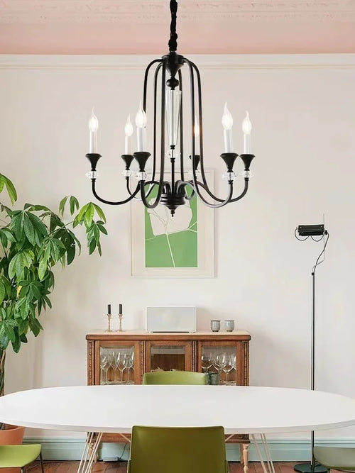 Kronleuchter Retro Luxus Kristall amerikanischer Stil - vue 4 sur 10