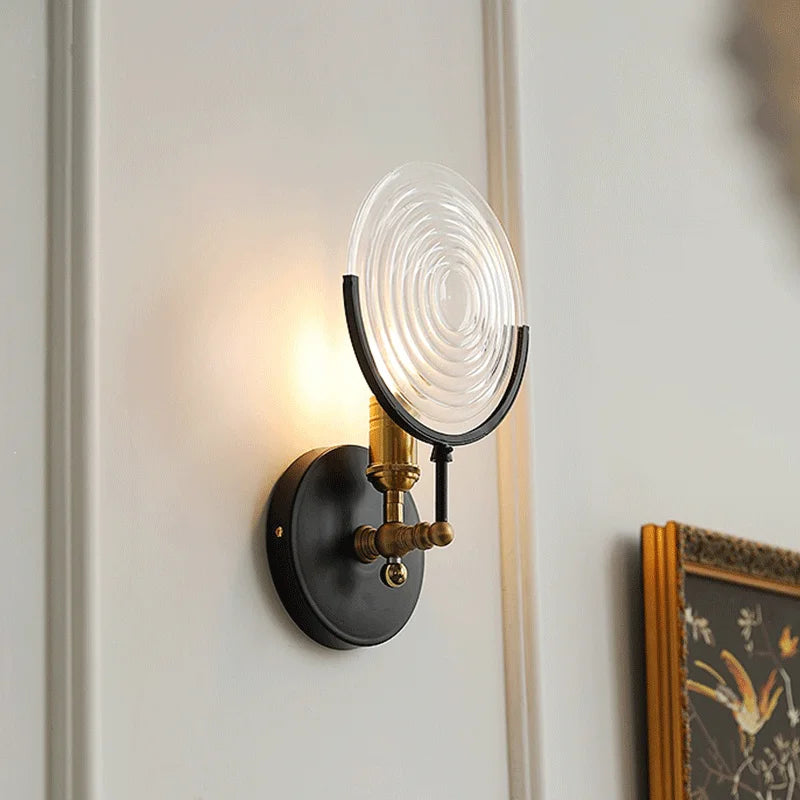 applique murale rétro en verre pour éclairage moderne - vue 3 sur 6