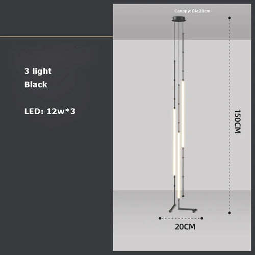 lustre en art déco design suspendu en led