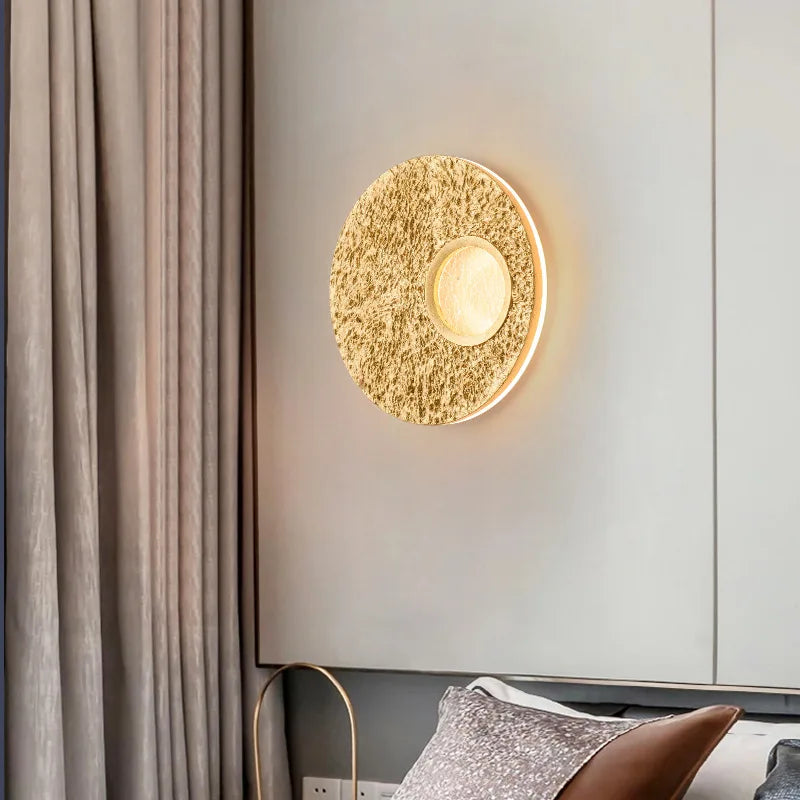 applique murale led design nordique en forme de lune en résine décorative - vue 4 sur 8