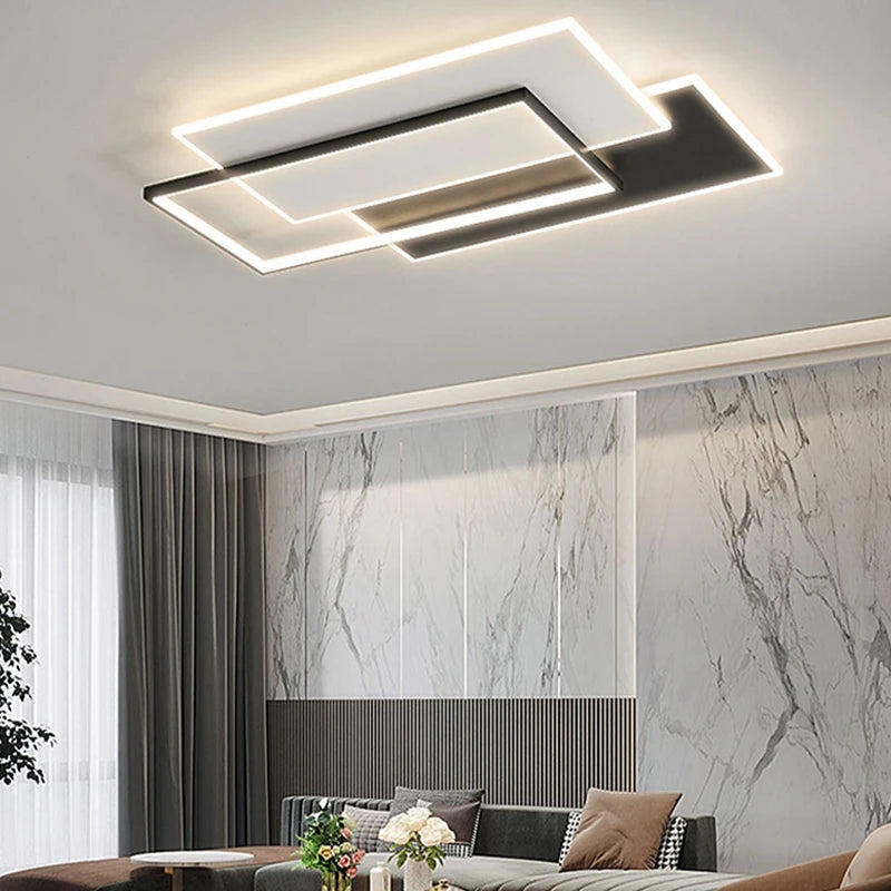 plafonnier led moderne avec télécommande design élégant et pratique - vue 4 sur 13