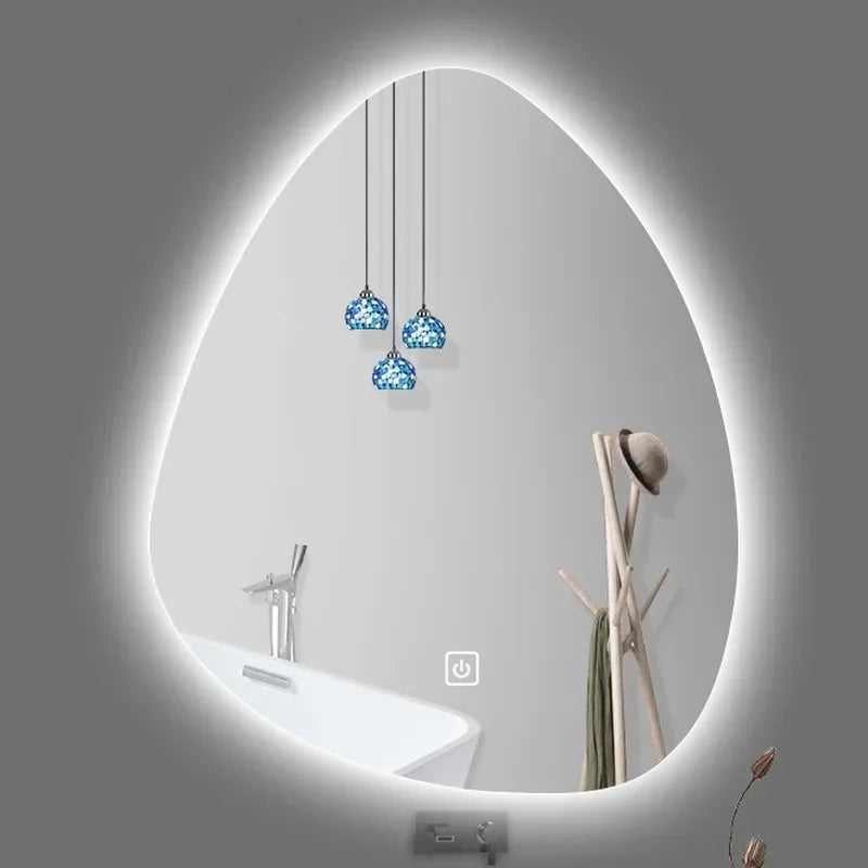 miroir vertical irrégulier avec lumière led et haut-parleur bluetooth - vue 5 sur 15