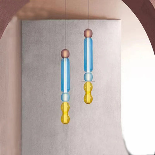 Suspension LED en verre teinté bar