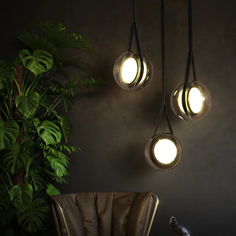 lustre créatif yoyo en verre pour décoration moderne intérieure - vue 5 sur 9