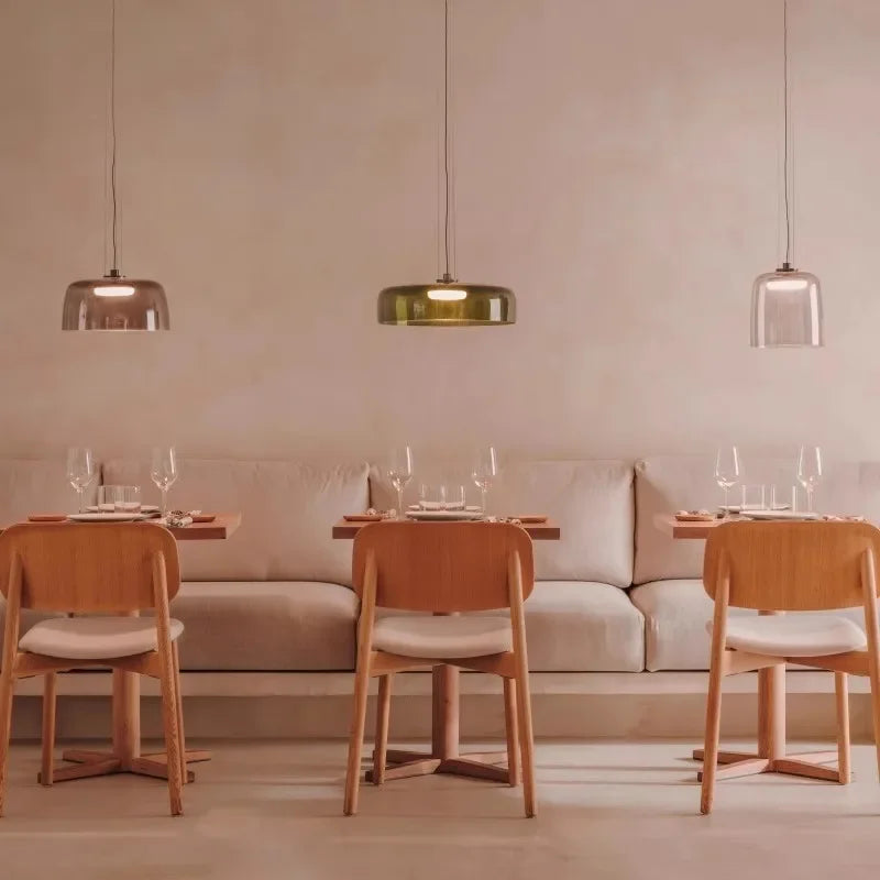 lustre nordique simple en fil de verre pour décoration maison - vue 5 sur 24