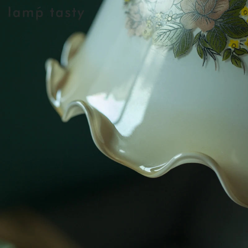 suspension led vintage en verre avec fleurs pour intérieur - vue 8 sur 29