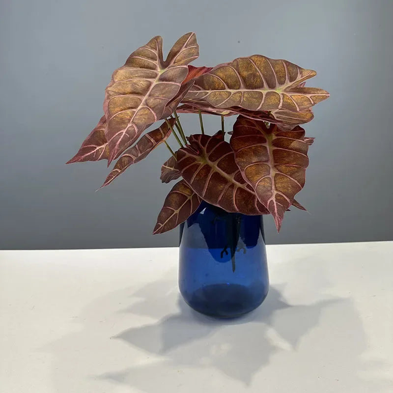 lot de 2 feuilles artificielles pour décoration de fête automne - vue 4 sur 10