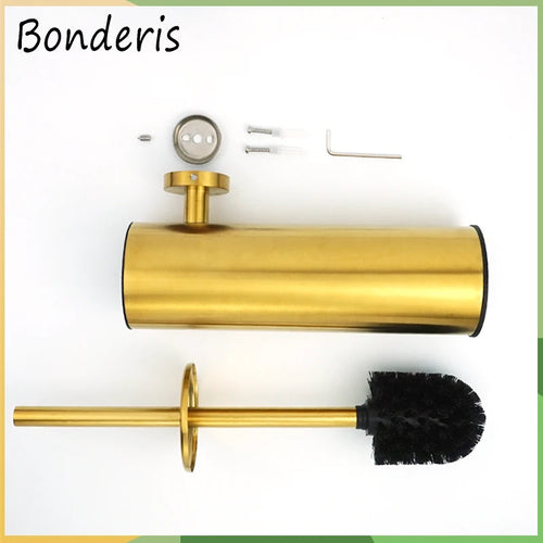 porte brosse de toilette mural en acier inoxydable pour nettoyage et rangement