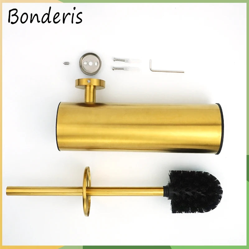 porte brosse de toilette mural en acier inoxydable pour nettoyage et rangement - vue 7 sur 12