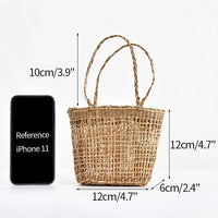 panier de pique-nique en rotin pour rangement et décoration intérieure