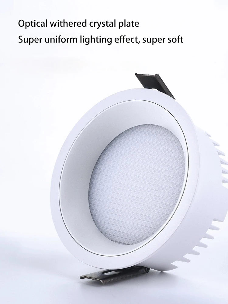 downlight led ultra mince en aluminium anti-éblouissement pour maison - vue 4 sur 15
