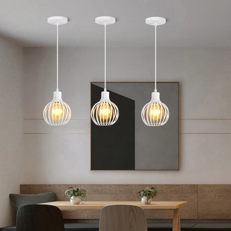 suspension industrielle rétro avec abat-jour géométrique moderne