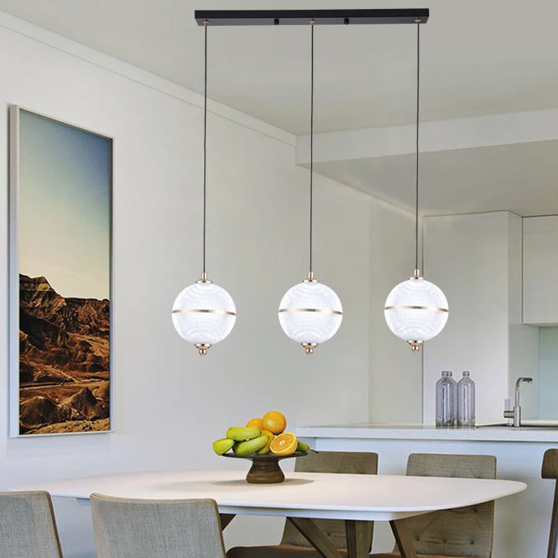 suspension boule acrylique moderne pour restaurant et bar - vue 4 sur 16