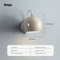 Nordische LED-Wandleuchte minimalistisch aus drehbarem Eisen