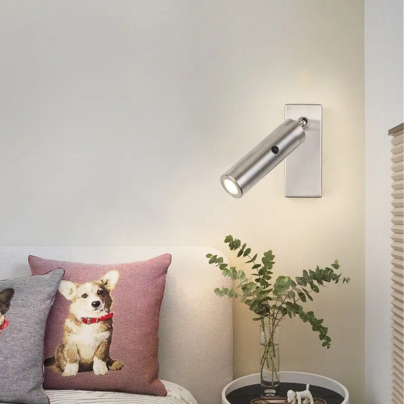 applique murale led nordique rotative avec interrupteur pour hôtel - vue 10 sur 14