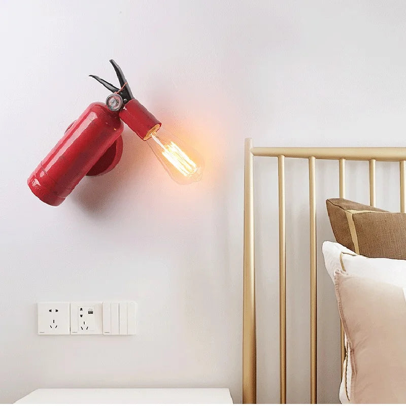 Rétro applique murale LED lampe extincteur forme gaz pour Restaurant Bar éclairage couloir allée thé maison loisirs décoration luminaires - vue 3 sur 7