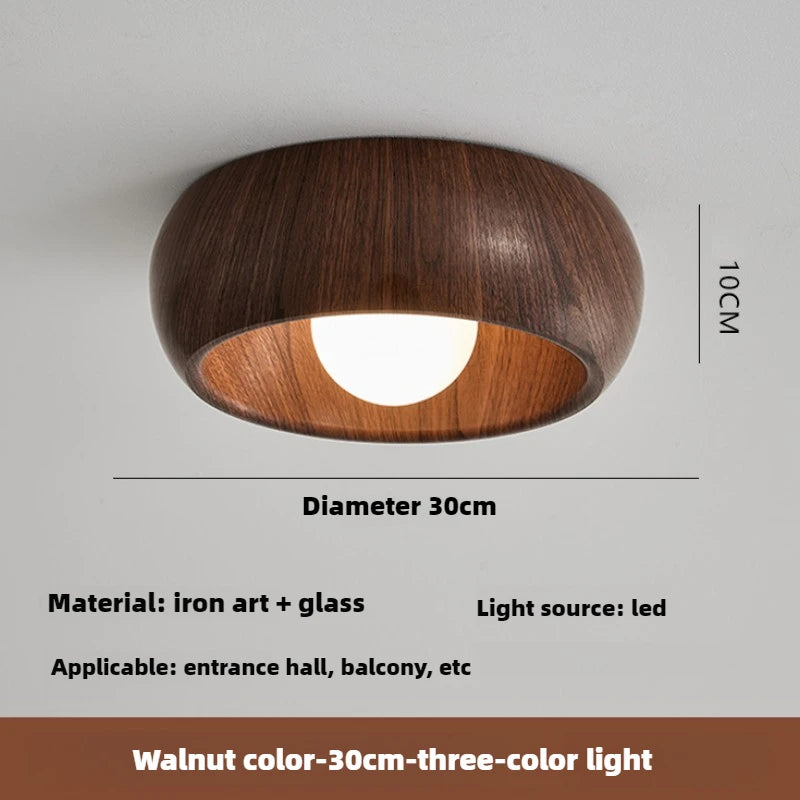 Minimalistischer Retro-Deckenleuchte aus Holz für kreative Dekoration