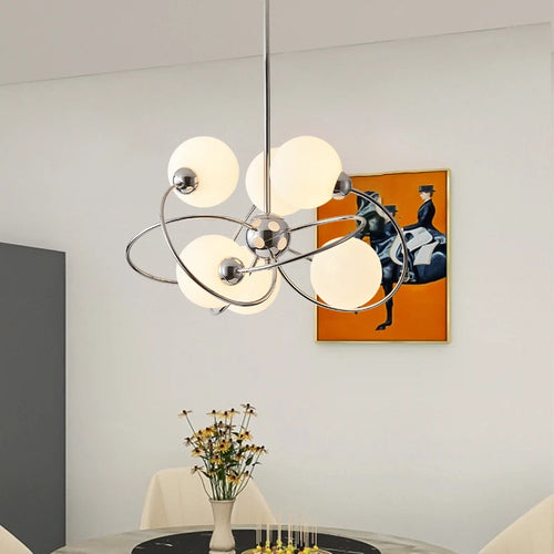 Bauhaus-Pendelleuchte aus Glas für kreative Innendekoration - vue 4 sur 7