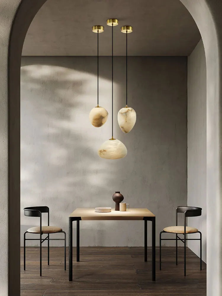 lustre suspendu en marbre géométrique design moderne pour intérieur - vue 3 sur 12
