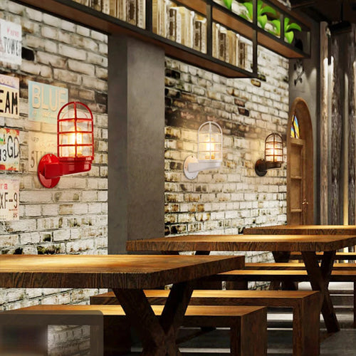 Applique murale led en verre rétro étanche pour extérieur et intérieur