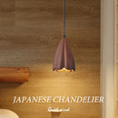 lustre en bois de noyer fait à la main décoration moderne nordique