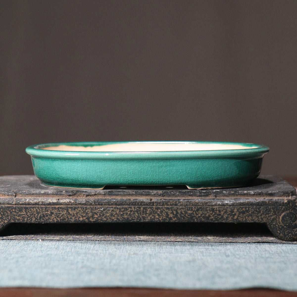 pot de fleurs rond en sable pour bonsaï rétro et succulentes - vue 12 sur 19