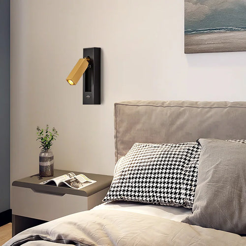 applique murale moderne avec chargeur usb et projecteur rotatif led - vue 5 sur 23