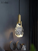 suspension led en cristal luxe légère pour décoration intérieure