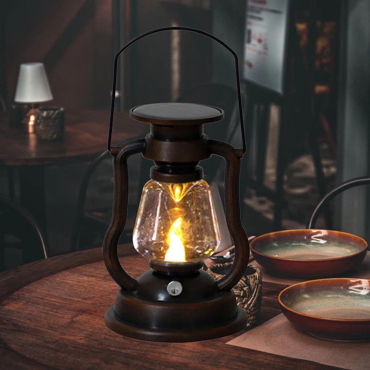 Solar-LED-Lampe für Garten und Camping tragbar - vue 4 sur 7