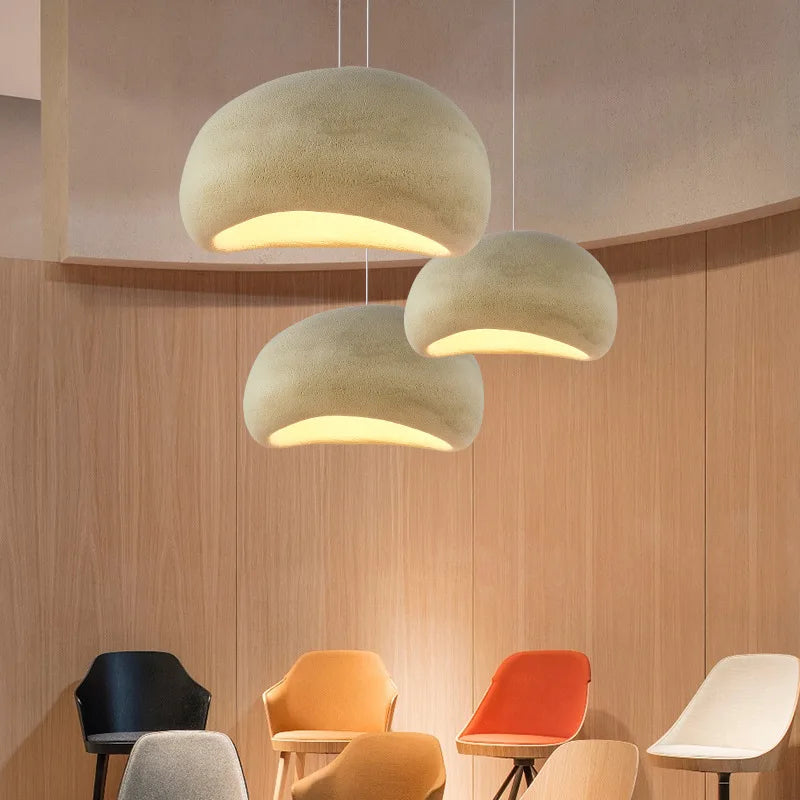 Farbige Pendelleuchte aus Polystyrol mit abgerundeten Formen im Design-Stil - vue 4 sur 18