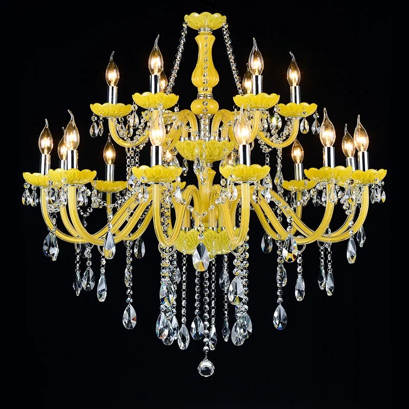 lustre en cristal fantaisie pour mariage moderne élégant - vue 4 sur 13