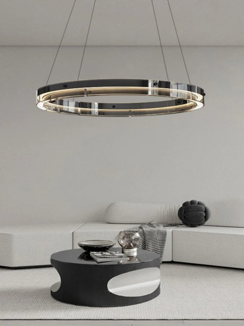 suspension circulaire en verre minimaliste italienne moderne et créative
