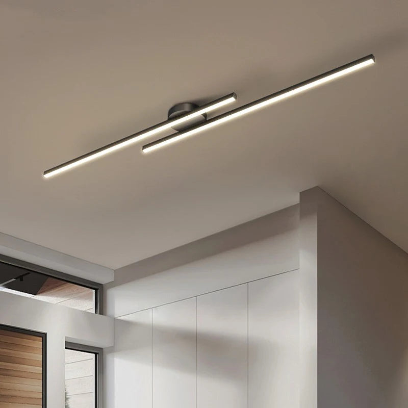 Plafonnier minimaliste à longue bande - vue 4 sur 24