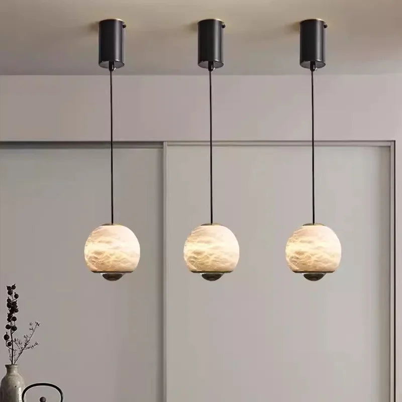 lustre de luxe en marbre naturel pour décoration de restaurant