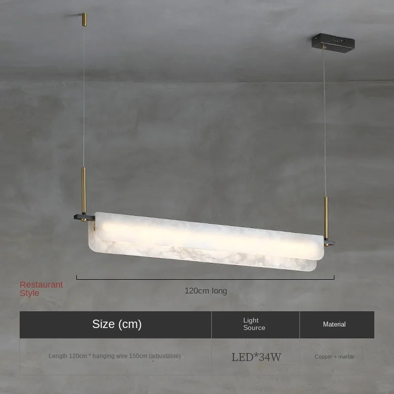 Kronleuchter aus echtem Marmor und Kupfer moderner Design-Leuchte - vue 7 sur 11