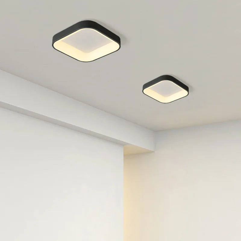 plafonnier led moderne carré minimaliste pour éclairage intérieur - vue 4 sur 9
