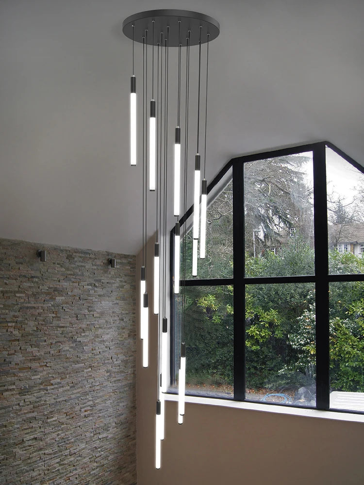 lustre moderne suspendu pour éclairage intérieur design loft - vue 6 sur 18