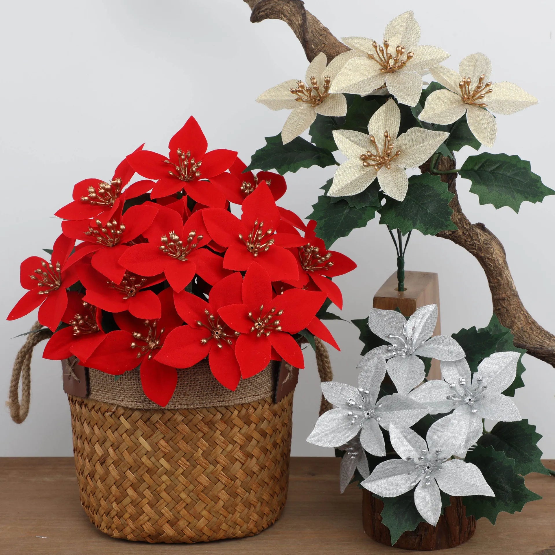 bouquet de fleurs artificielles pour Noël et mariage 2025 - vue 5 sur 10