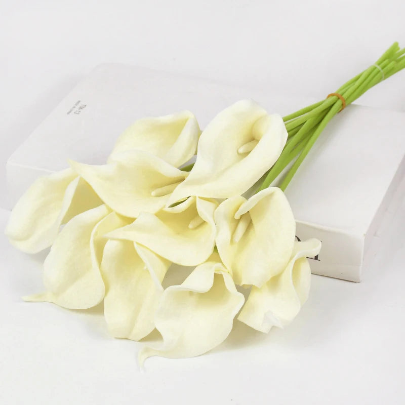 lot de fleurs artificielles lys calla pour mariage et décoration - vue 13 sur 17
